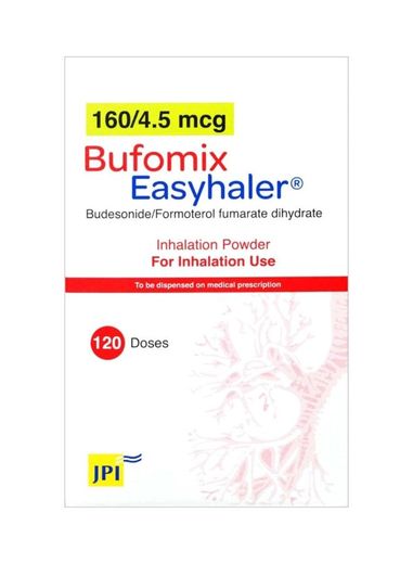 Bufomix Easyhaler 160Mcg/4.5Mcg Inhalation Powder Doses, 120 Pieces