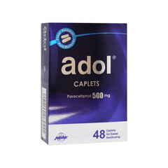 Adol Paracetamol Caplets, 48 Pieces