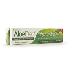 AloeDent Triple Action Aloe Vera Toothpaste with Cool Minty Freshness, 100ml