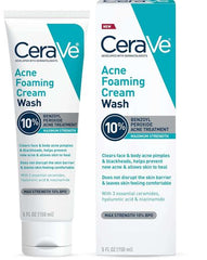 CeraVe 10% BPO Acne Control Foaming Face Cleanser, 150ml