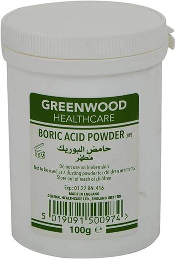 Greenwood Boric Acid Powder, 100g