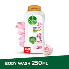 Dettol Activ-Botany Antibacterial Showergel & Bodywash, Rosewater & Hibiscus Fragrance, with Plant-Derived Ingredients, 250ml