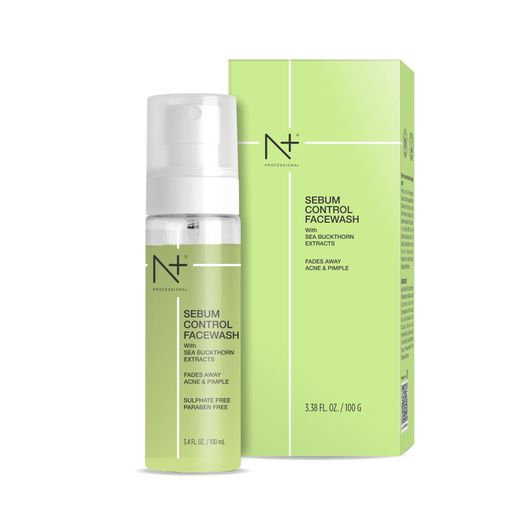 N+ Fades Away Acne & Pimples Professional Sebum Control Facewash, 100ml