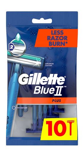 Gillette Disposable Razor Blue2 Plus 10 Razors