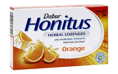 Dabur Honitus Herbal Lozenges Orange, 24 Lozenges