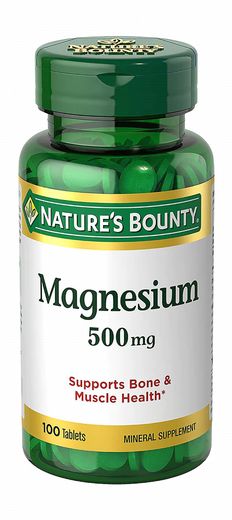 Nature's Bounty Magnesium Oxide 500 Mg Tablets 100 Pieces