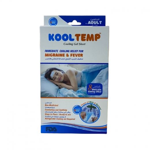 Kool Temp Cooling Gel Sheet for Adults, 6 Pieces