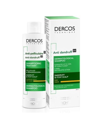 Vichy Dercos Anti Dandruff Shampoo for Dry Hair, 200ml