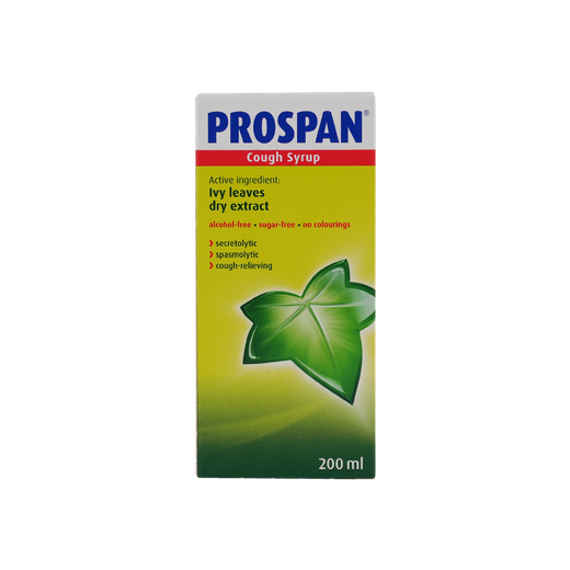 Prospan Cough Syrup With Dry Ivy Leaves Extract - Alcohol Free, Sugar Free, Coloring Free 200 ml