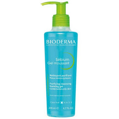 Bioderma Sebium Purifying Cleansing Foaming Gel for Combination to Oily Skin, 200ml