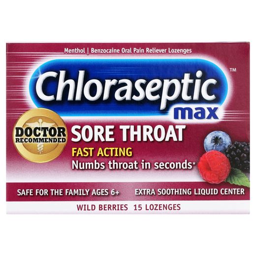 Chloraseptic Max Wild Berries 15 Lozenges