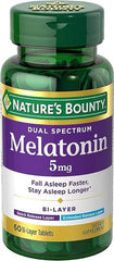 Nature's Bounty Bi-Layer Melatonin 5 mg 60 Tablets