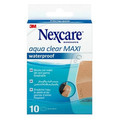 Nexcare Aqua Clear Maxi Waterproof Bandages 10 Pieces