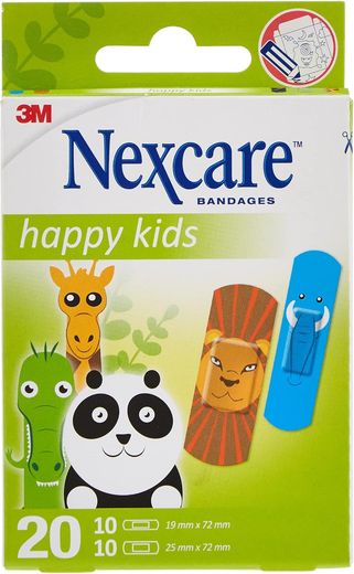 Nexcare Happy Kids Bandages/plasters Animals, Assorted, 20 strips/Pack