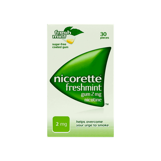 Nicorette Freshmint Gum 2mg, 30 Pieces