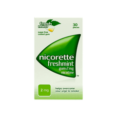 Nicorette Freshmint Gum 2mg, 30 Pieces