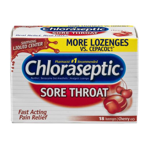 Chloraseptic Fast Acting Cherry 18 Lozenges