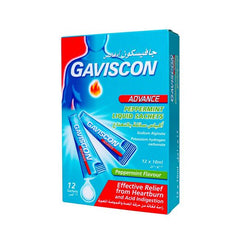 Gaviscon Advance Peppermint Liquid Sachets, 12 Pieces