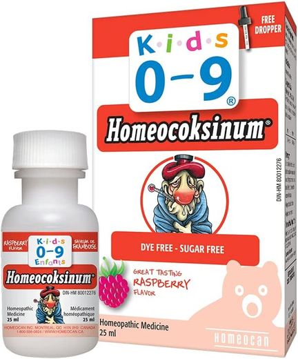 Homeocan Kids Flu Buster Homeocoksinum Oral Solution Raspberry Flavor (0-9 Years) - Dye Free, Sugar Free 25Ml