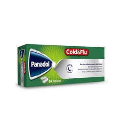 Panadol Cold + Flu Green Night Time Relief, 24 Caplets