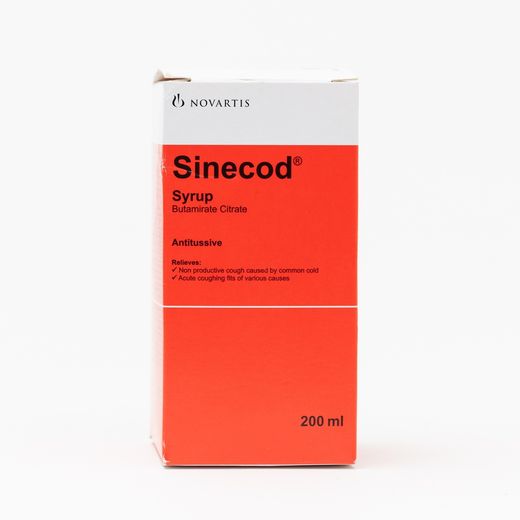 Sinecod Butamirate Citrate Syrup, 200ml