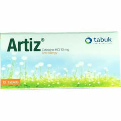 Artiz Cetirizine Hci 10Mg Anti-Allergy 10 Tablets