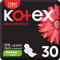 Kotex Feminine Pads Maxi Super 30 Pc