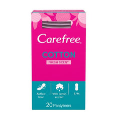 Carefree Normal with Cotton Extract Panty Liners, 20 Count