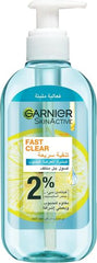 Garnier Skin Active 2% Salicylic Acid Fast Clear Gel Cleanser, 200ml