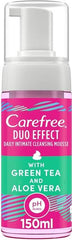 Carefree Mousse Duo Effect with Green Tea & Aloe Vera, 150ml