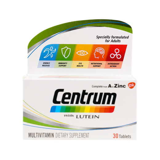 Centrum With Lutein 30 Tablets