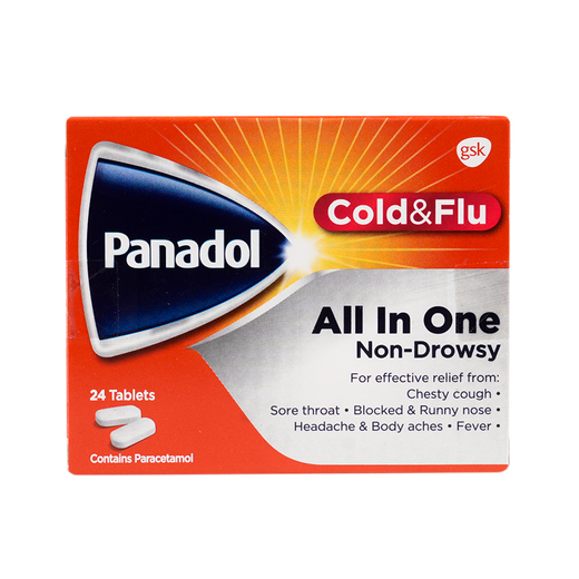 Panadol Cold + Flu All In One 24 Tablets