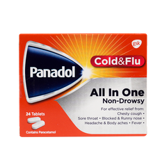 Panadol Cold + Flu All In One 24 Tablets