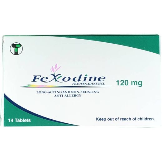 Fexodine Anti Allergy Tablets 120mg, 14 Pieces