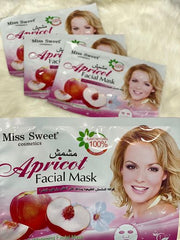 Miss Sweet Apricot Facial Mask, 10 Pieces