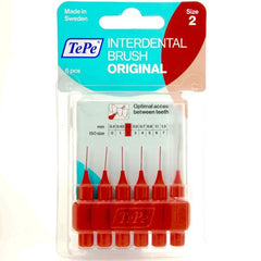 Tepe Interdental Brush Original Size 2 0.5 Mm Red 6 Pieces