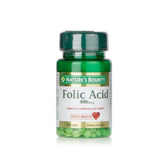 Nature's Bounty Folic Acid 400Mcg Tablets, 250 Count