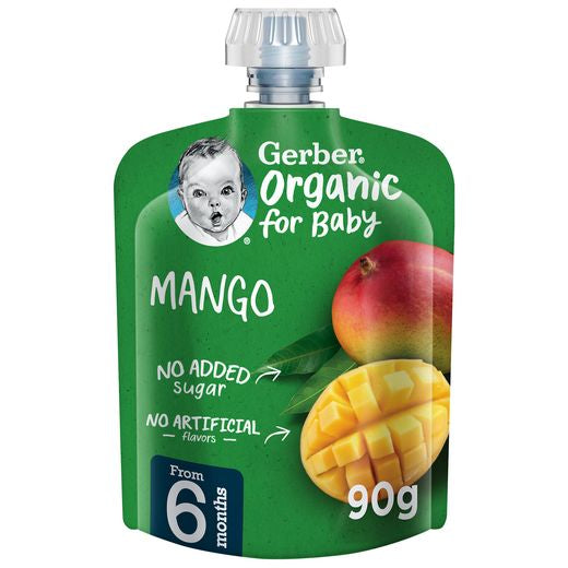 Gerber Organic Mango Baby Food Puree, 90g