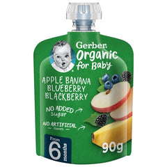 Gerber Organic 4 Fruits Baby Food Puree, 90g