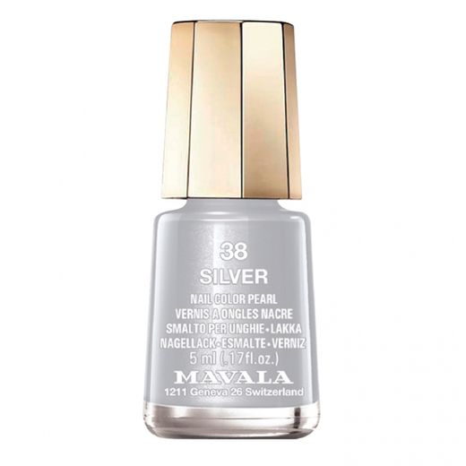 Mavala 38 Silver Nail Color Pearl, 5ml