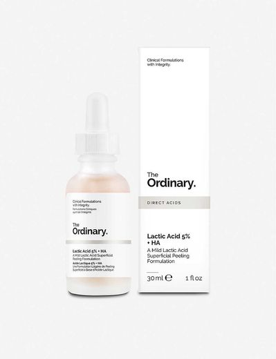 The Ordinary Lactic Acid 5% + HA 2% Superficial Peeling Formulation 30ml. UK. TO 19028