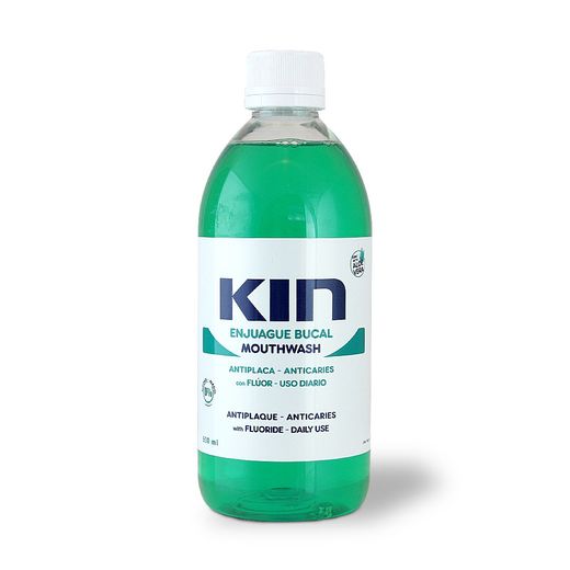 Kin Anti Plaque Mouthwash with Fluoride & Aloe Vera 500 ml