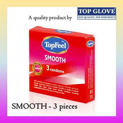 Topfeel Smooth Condoms, 3 Pieces