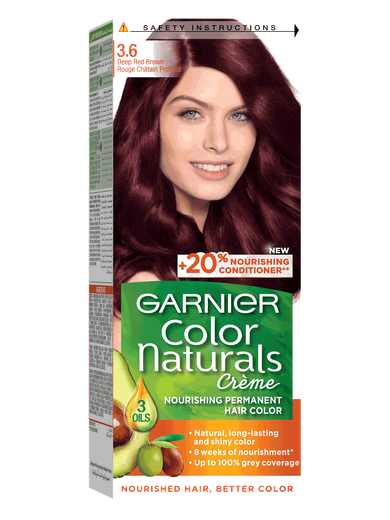 Garnier Color Naturals Hair Color - 3.6 Deep Red Brown