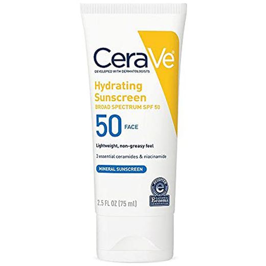 CeraVe Hydrating Mineral Face Sunscreen SPF-50, 75ml