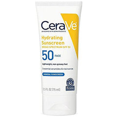 CeraVe Hydrating Mineral Face Sunscreen SPF-50, 75ml