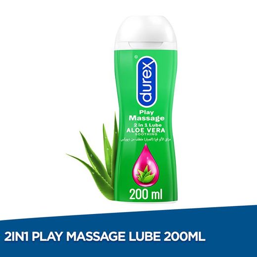 Durex 2-in-1 Lube & Massage Gel with Aloe Vera, 200ml