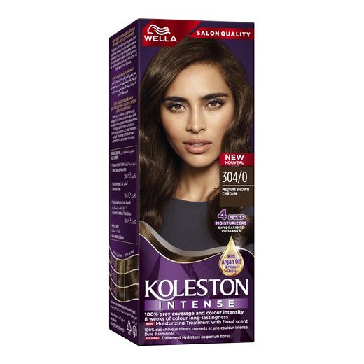 Koleston Intense Medium Brown 304/0 Hair Color Kit