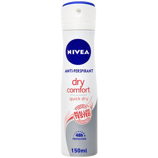 Nivea Antiperspirant Spray for Women Dry Comfort Quick Dry, 150ml