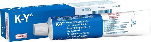 KY Lubricating Jelly Sterile Personal Lubricant Gel, Water-Based, 82g